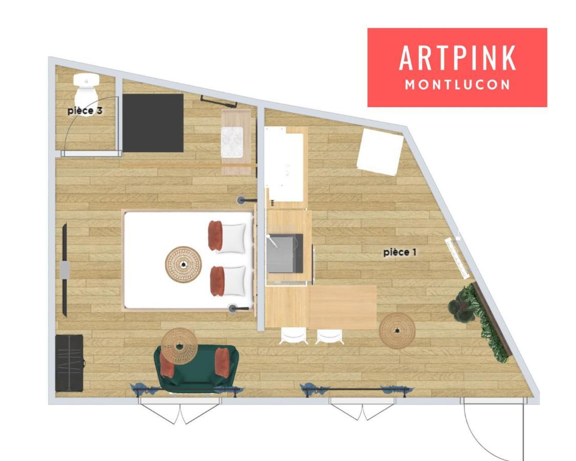 Artpink - Idéal Pros - Proche commerces - Agathor Montluçon Exterior foto